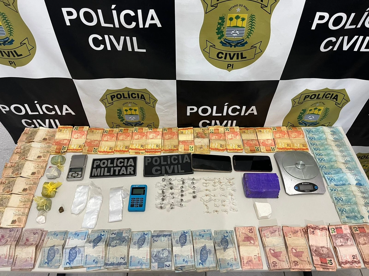 Droga e dinheiro apreendido