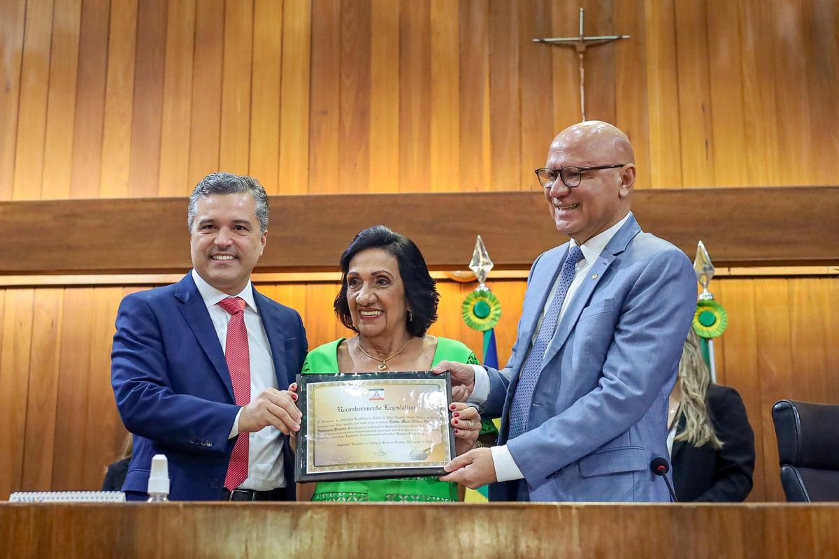 Entrega do reconhecimento legislativo para desembargadora