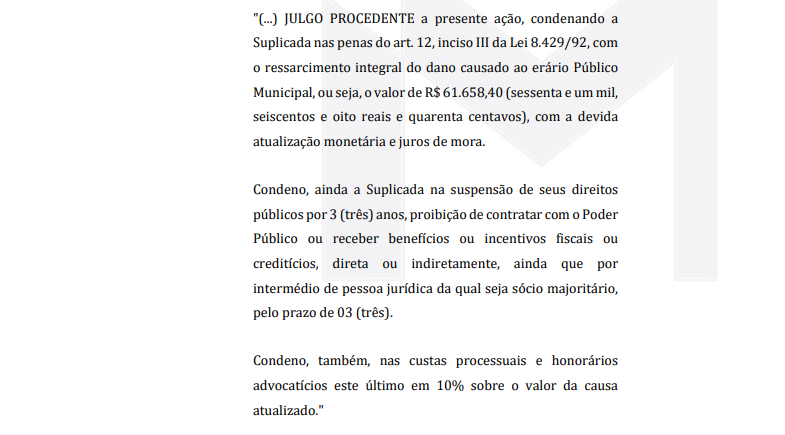 Ex-prefeita de Demerval Lobão deve ressarcir mais de 400 mil ao cofre do município