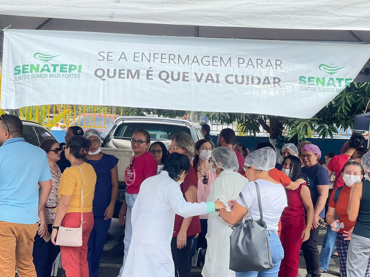 Protesto realizado pelo SENATEPI