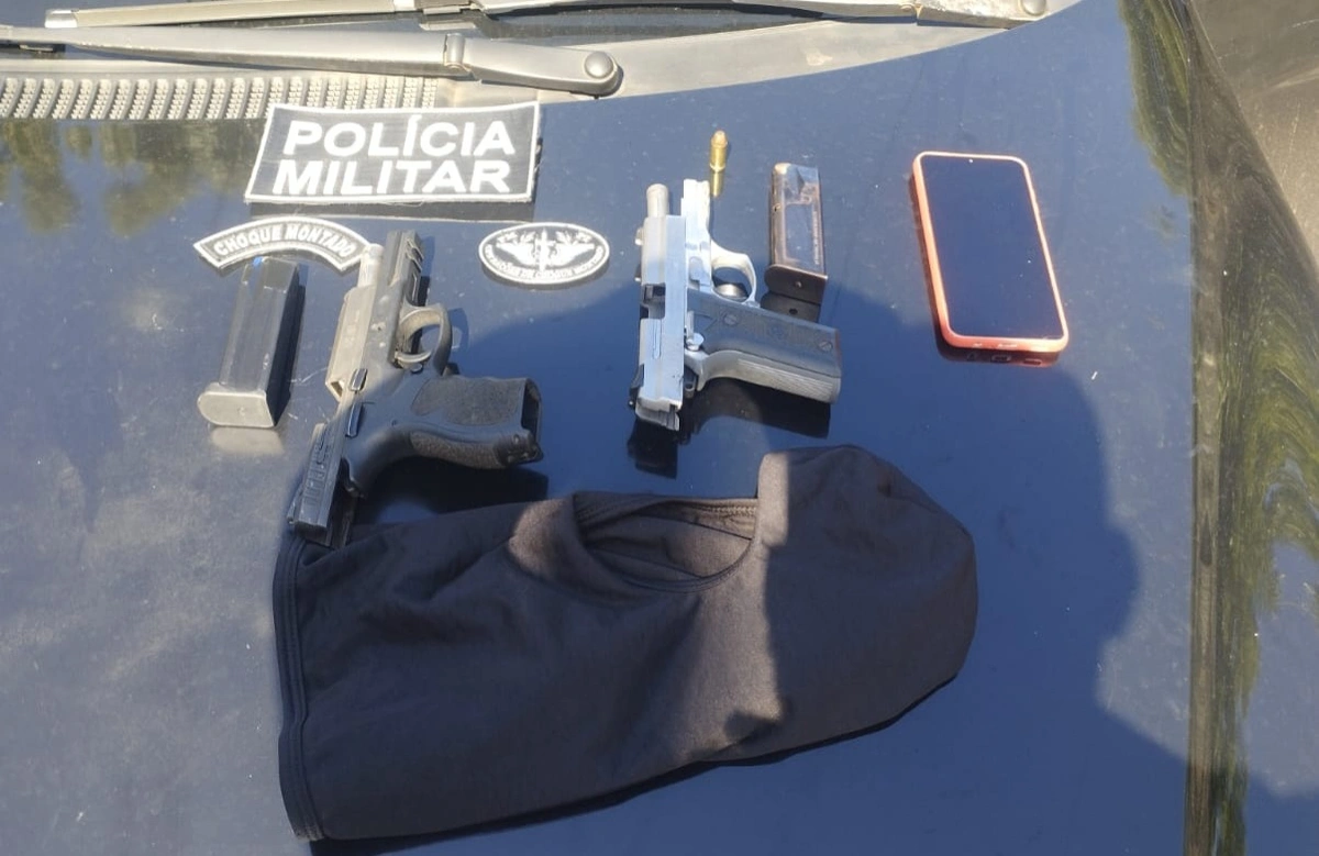 Armas apreendidas pela polícia