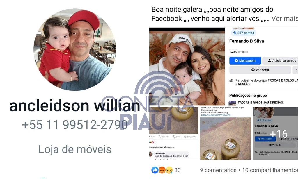 Bandidos usam foto do Beto Rego com a família para aplicar golpes na internet