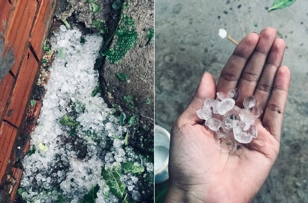 Chuva de granizo atinge município no Piauí