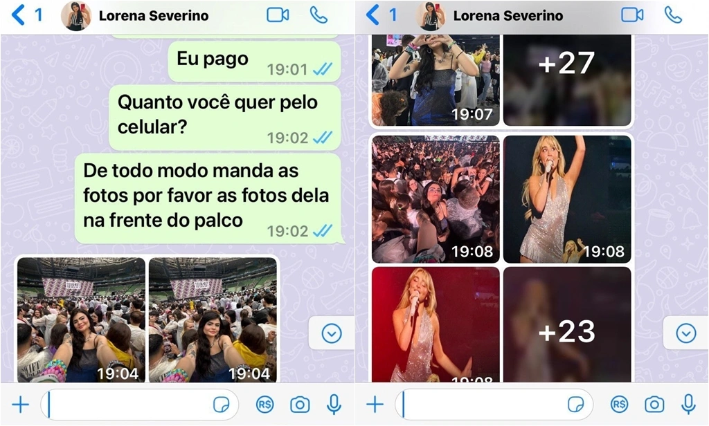 Conversa de Lorena Severino com o assaltante