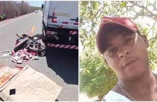 Motociclista morre após colidir em caminhão em cidade do Piauí (Foto: Reprodução)