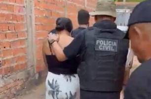 Mulher é presa suspeita de duplo homicídio na zona Norte de Teresina (Foto: Reprodução)