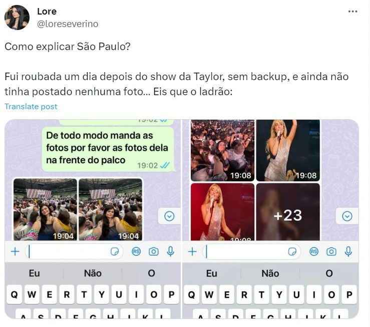 Postagem de Lorena Severino