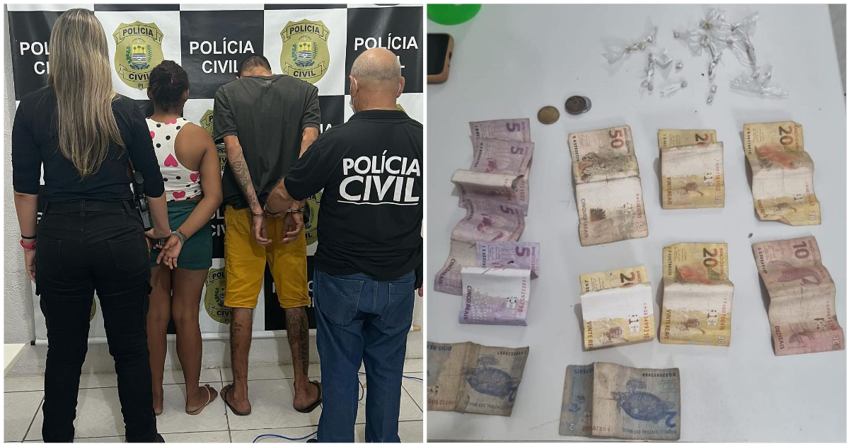 Casal suspeito de tráfico de drogas é preso no Piauí