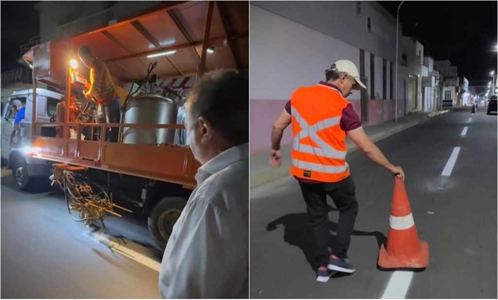 Manutenção das sinalizações horizontais em Campo Maior
