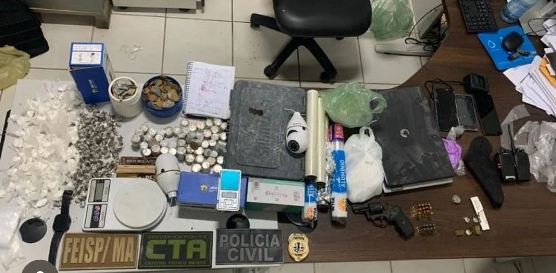 Material apreendido durante operação