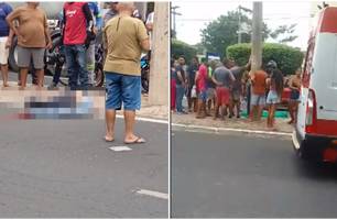 Motociclista morre após colidir em poste na Av. Marechal Castelo Branco em THE (Foto: Reprodução)