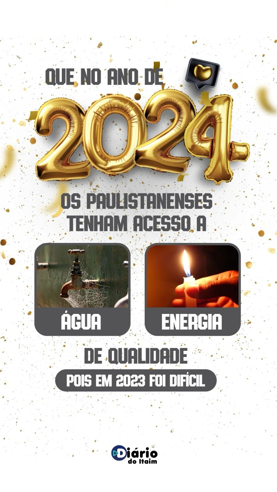 Os moradores da cidade de Paulistana desejam para o ano de 2024 é água e energia de qualidade