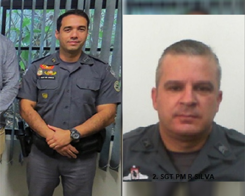 Capitão Josias Justi (à esquerda) e sargento Roberto da Silva, ambos foram mortos a tiros em SP