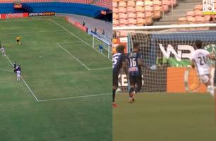 Gol de penalti no jogo do Altos e Manaus (Foto: Reprodução/ Instagram)