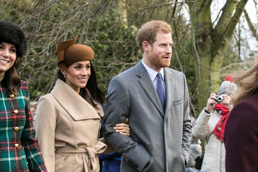 Príncipe Harry e sua esposa, a ex-atriz Meghan Markle