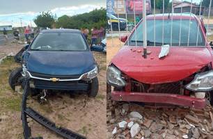 Veículos envolvidos no acidente em Parnaíba (Foto: Divulgação)
