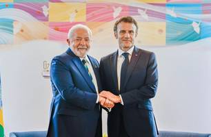Lula e Macron (Foto: Ricardo Stuckert/ PR)