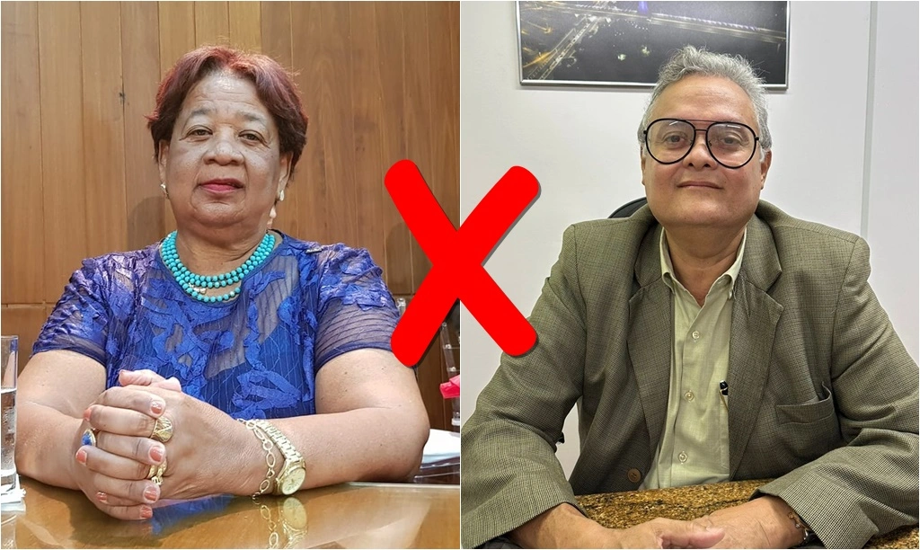 Delegada Vilma Alves e o secretário Admilson Brasil