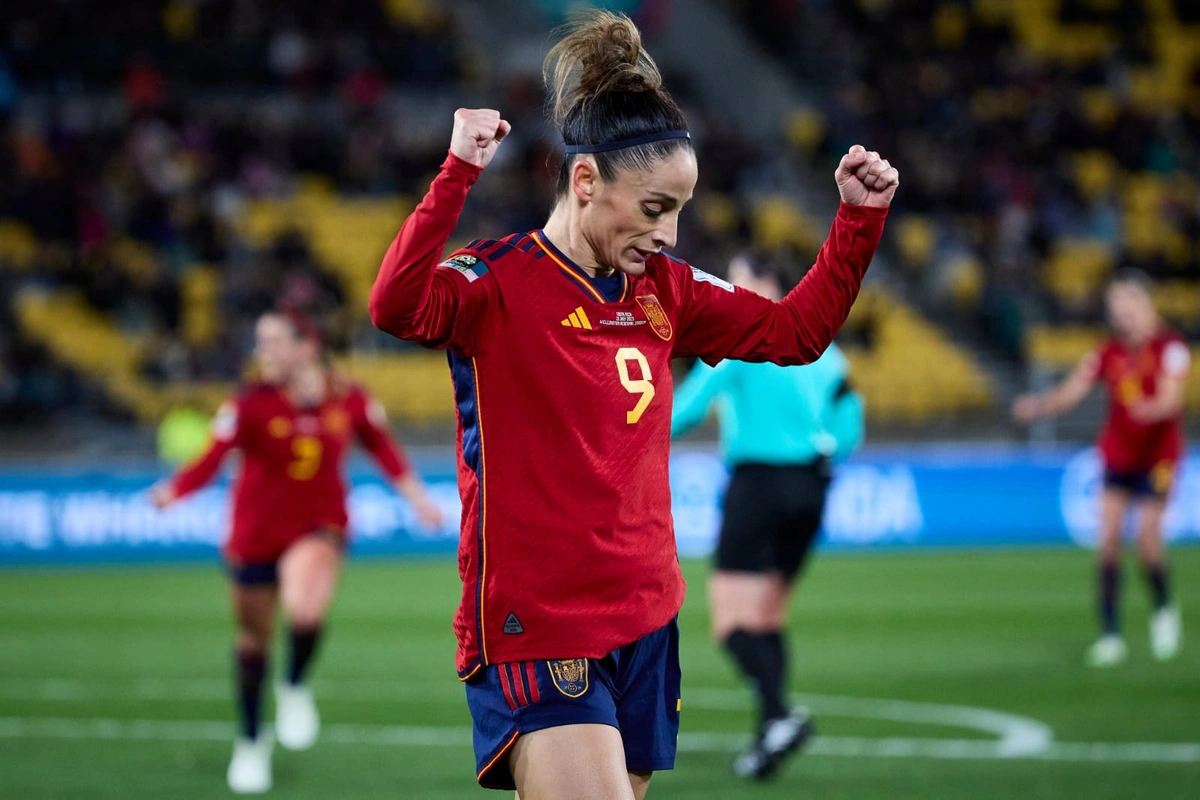 Esther Gonzalez, marcadora do terceiro gol da Espanha contra a Costa Rica