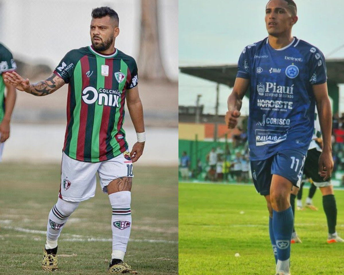 Meia Bismark, do Fluminense e atacante Kakim, do Parnahyba