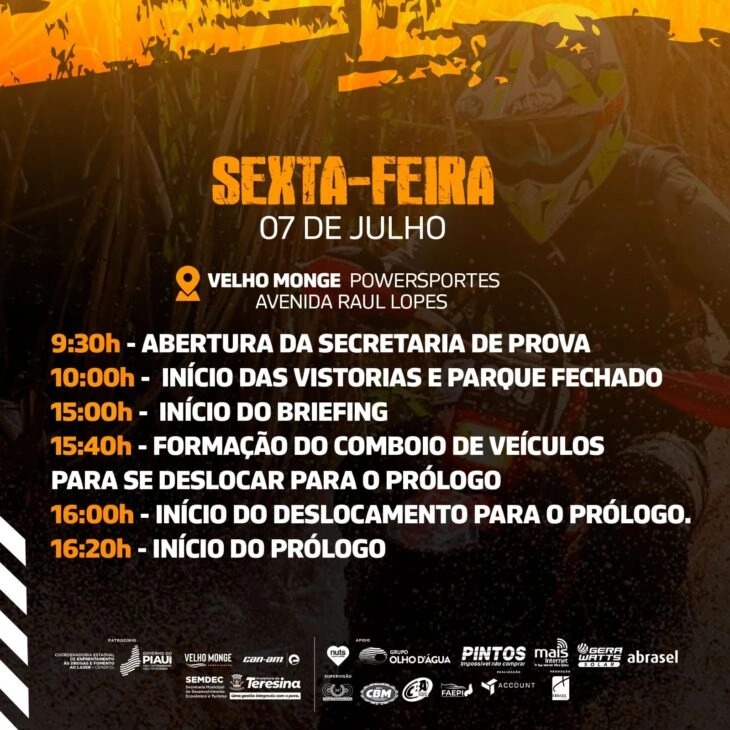 Piauí Rally Cup - programação