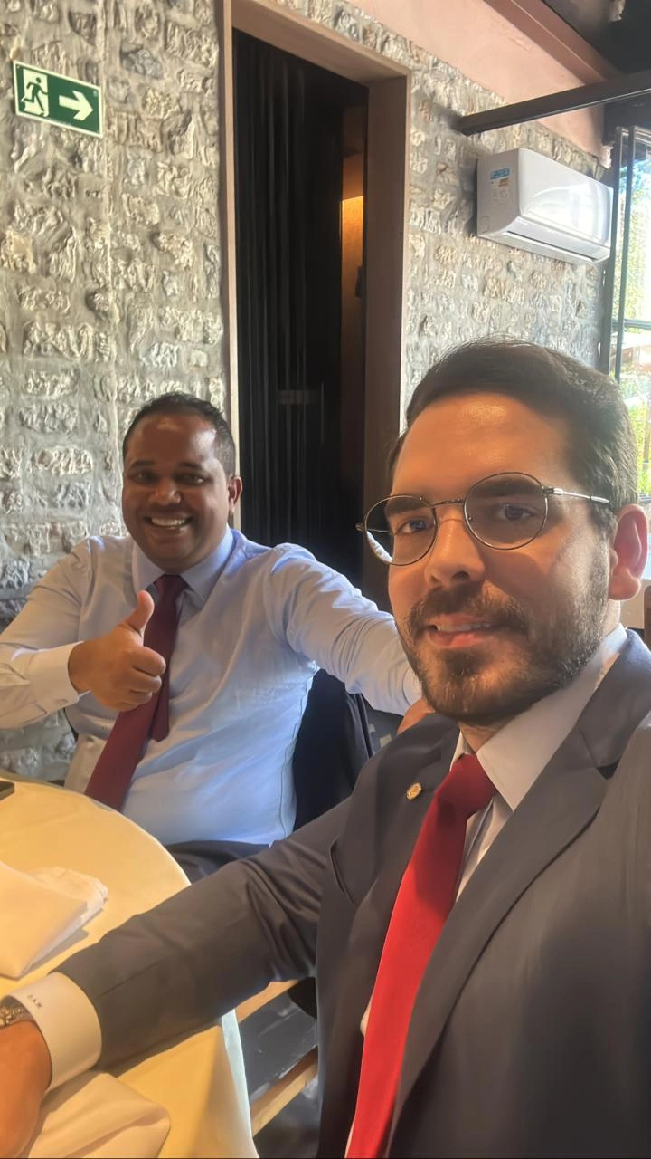 Presidente da Câmara de Teresina, Enzo Samuel (PDT), e o deputado federal Marcos Aurélio (PSD)