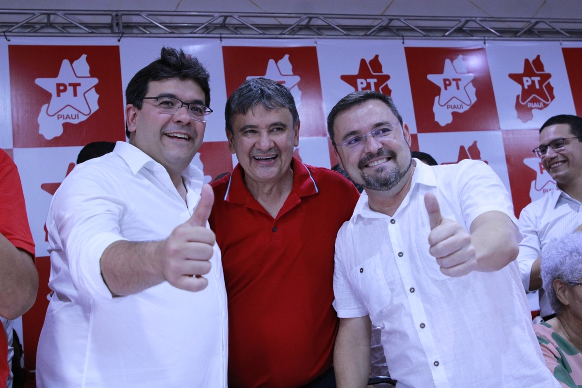 Rafael Fonteles (PT), Wellington Dias (PT) e Fábio Novo (PT)