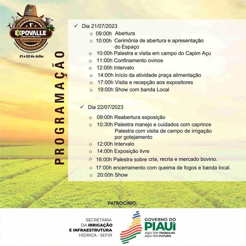 São João do Piauí lança 1° edição da Expovalle