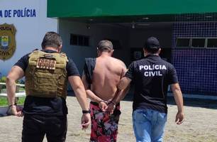 Suspeito preso (Foto: Divulgação/SSP)