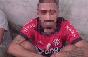 Suspeito preso (Foto: Divulgação/SSP)