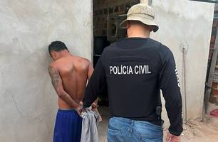 Suspeito preso (Foto: Divulgação/SSP)