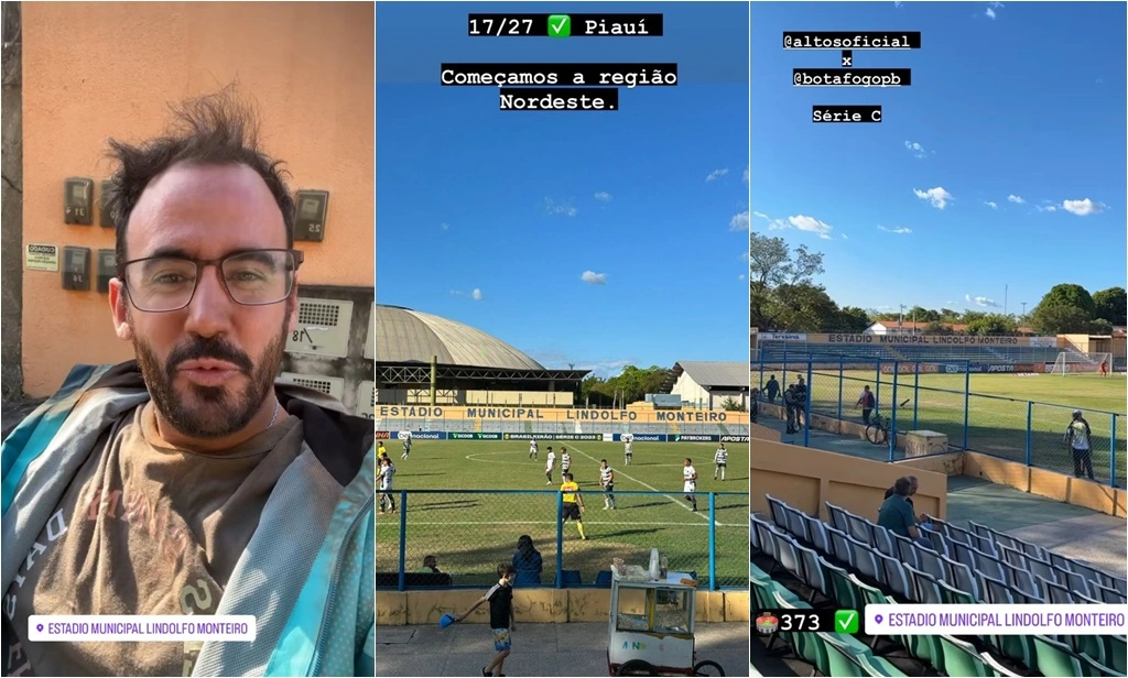 Visita ao Estádio Lindolfo Monteiro