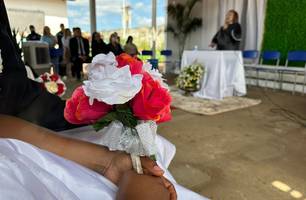 Casamento coletivo em penitenciária do Piauí (Foto: Reprodução)