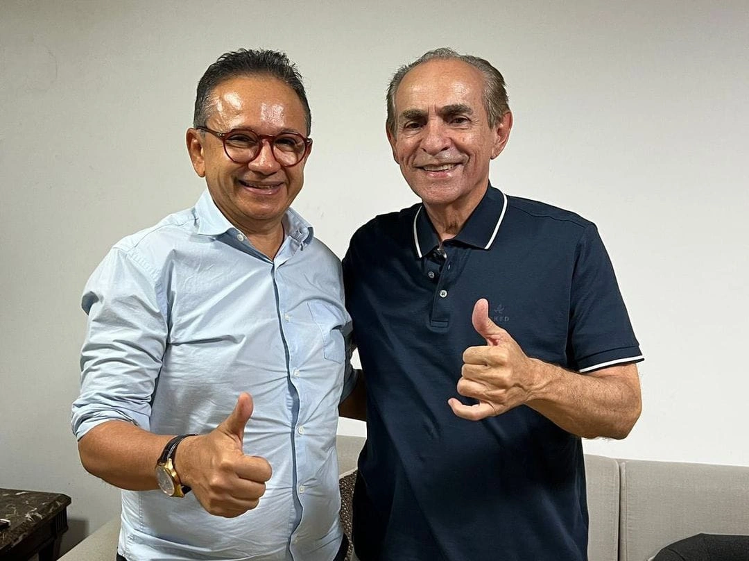 Deputado estadual Dr. Hélio Oliveira (PL) e o senador Marcelo Castro (MDB).