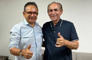 Deputado estadual Dr. Hélio Oliveira (PL) e o senador Marcelo Castro (MDB). (Foto: Reprodução)