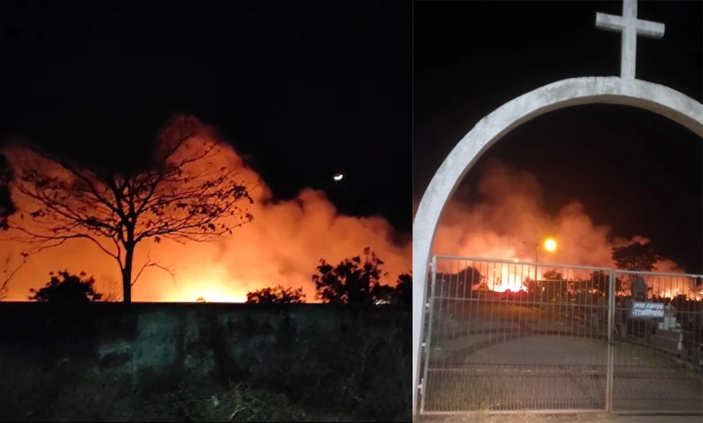Incêndio atinge cemitério em Campo Maior