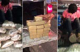 Polícia prende homem que transportava maconha avaliada em 80 mil reais em Teresina (Foto: Conecta Piauí)