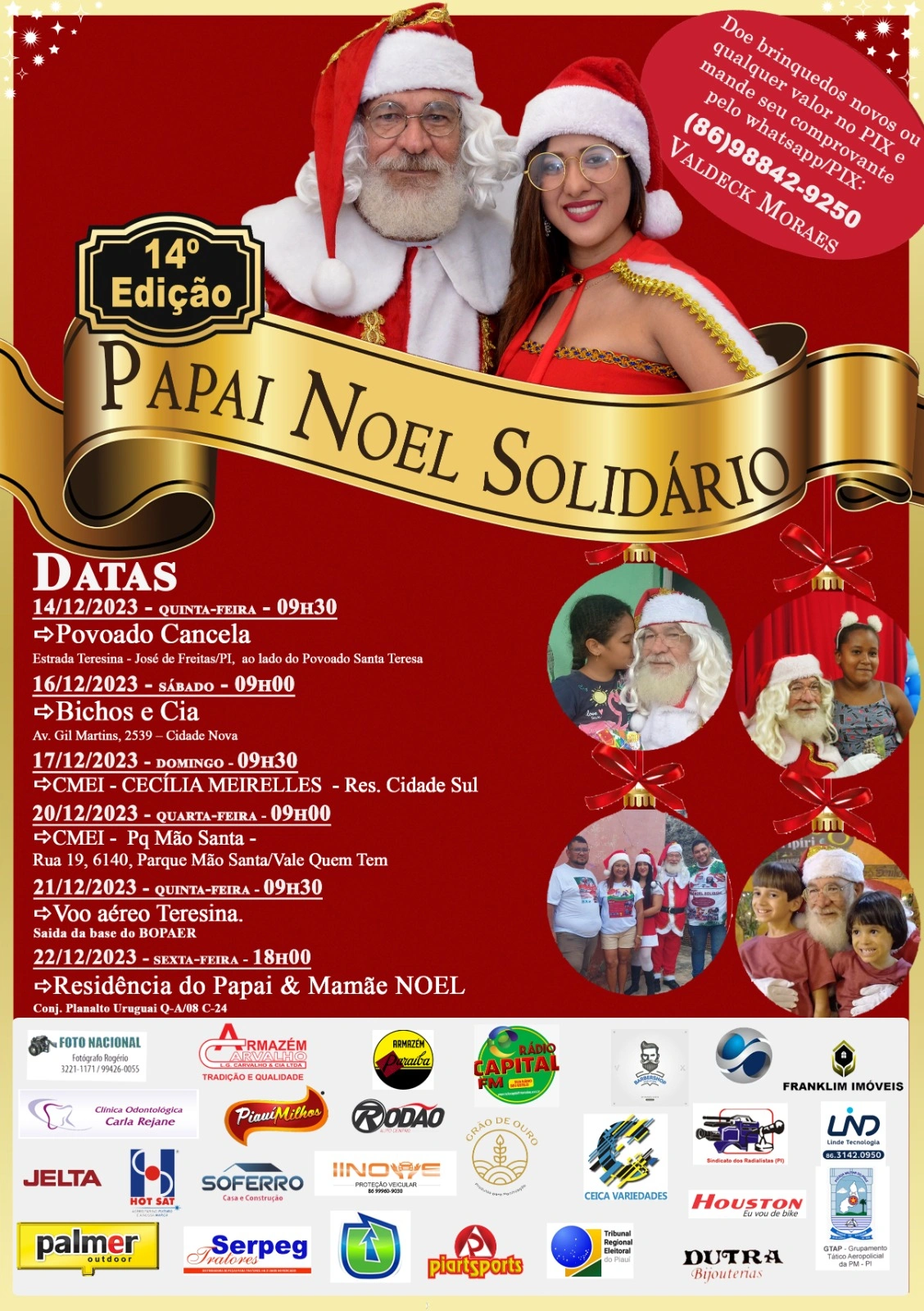 Programação do Papai Noel Solidário