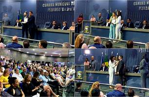 Solenidade na Câmara Municipal de Teresina (Foto: Lourrany Meneses / Conecta Piauí)