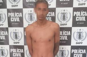 Suspeito preso (Foto: Divulgação)