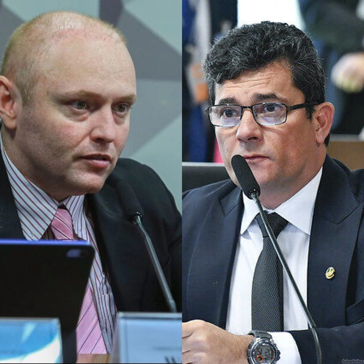 Walter Delgatti e Sérgio Moro discutem