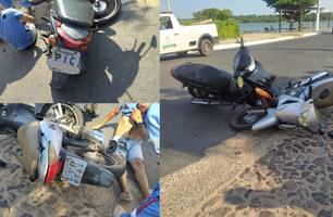 Moto é apreendida após acidente (Foto: Reprodução)