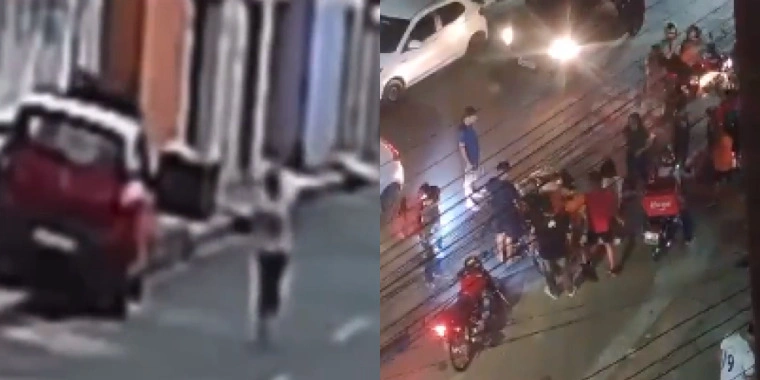 Vídeo mostra momento em que jovem é esfaqueada pelo pai; idoso foi espancado