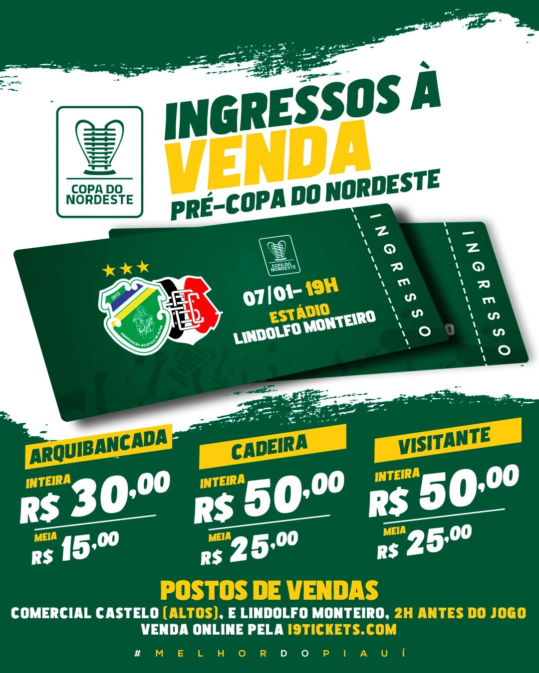 Altos inicia venda de ingressos para partida contra o Santa Cruz