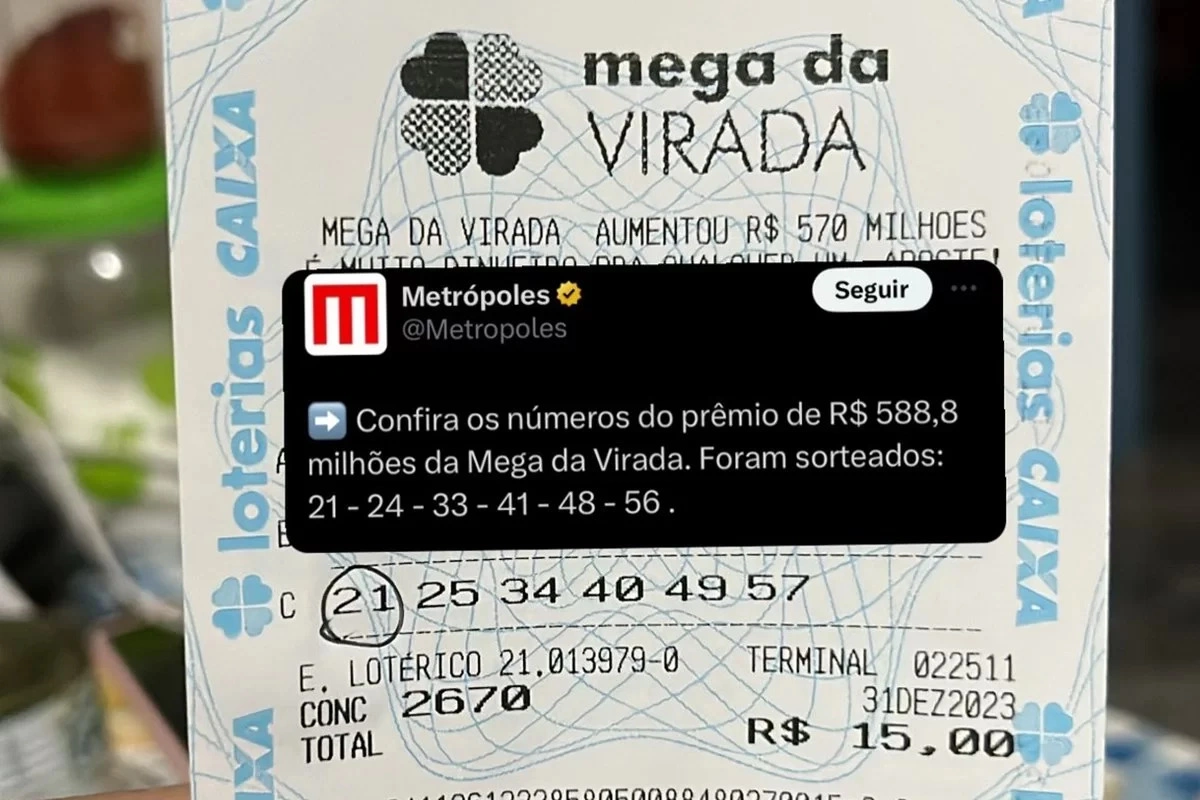Bilhete "quase premiado" de apostador