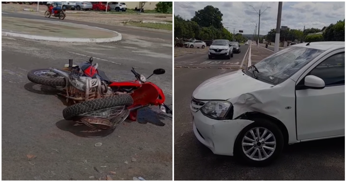 Casal fica ferido após se envolver em um grave acidente em Piripiri