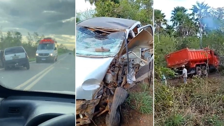 Colisão entre carro e caminhão deixa homem ferido na Br-222 em Batalha