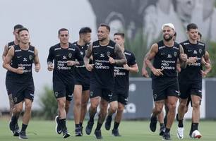 Elenco do Corinthians em treinamento (Foto: Reprodução/Rodrigo Coca/Agência Corinthians)