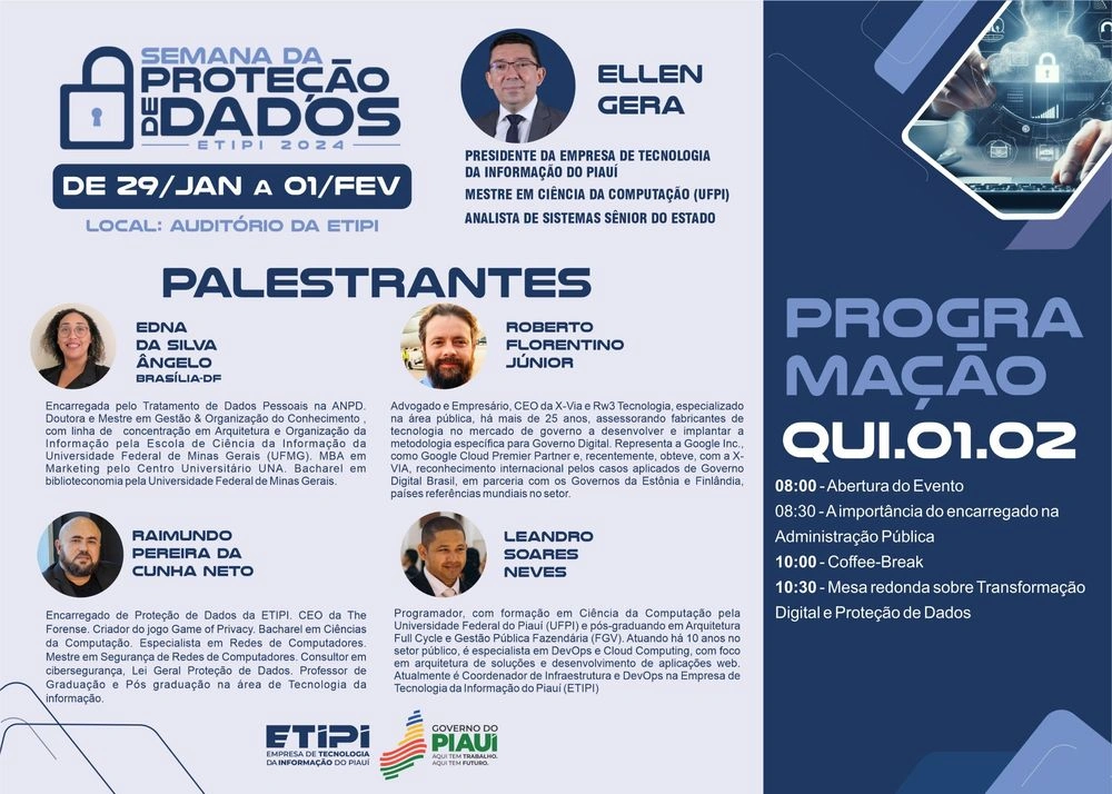 Etipi realiza Semana da Proteção de Dados