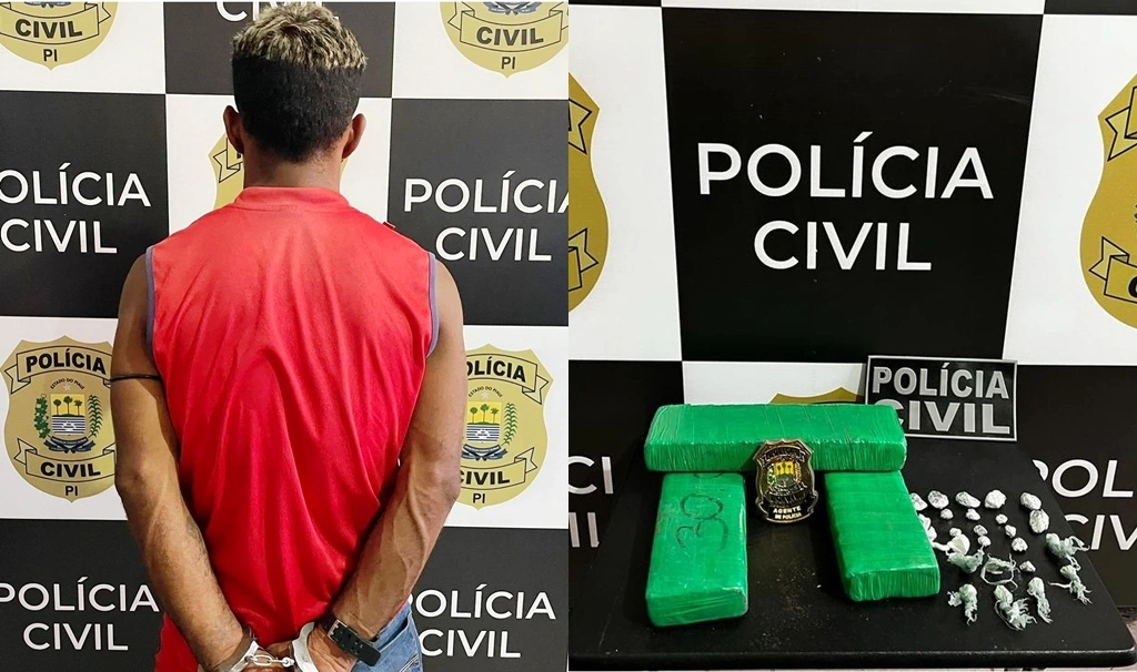 Homem é preso suspeito de tráfico de drogas no bairro Coqueiro em Luís Correia